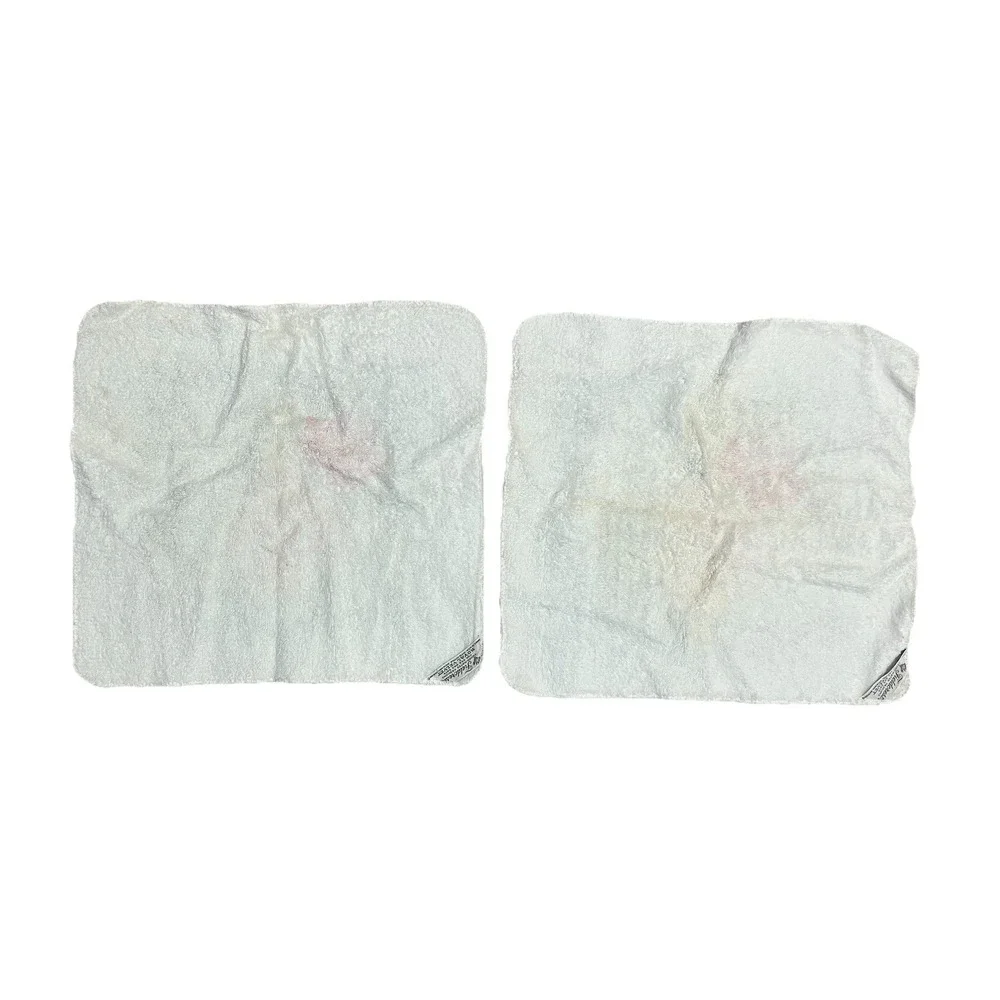 2 Vintage Fieldcrest Royal Velvet bath towels & Wash Cloths Roses 70s‎
